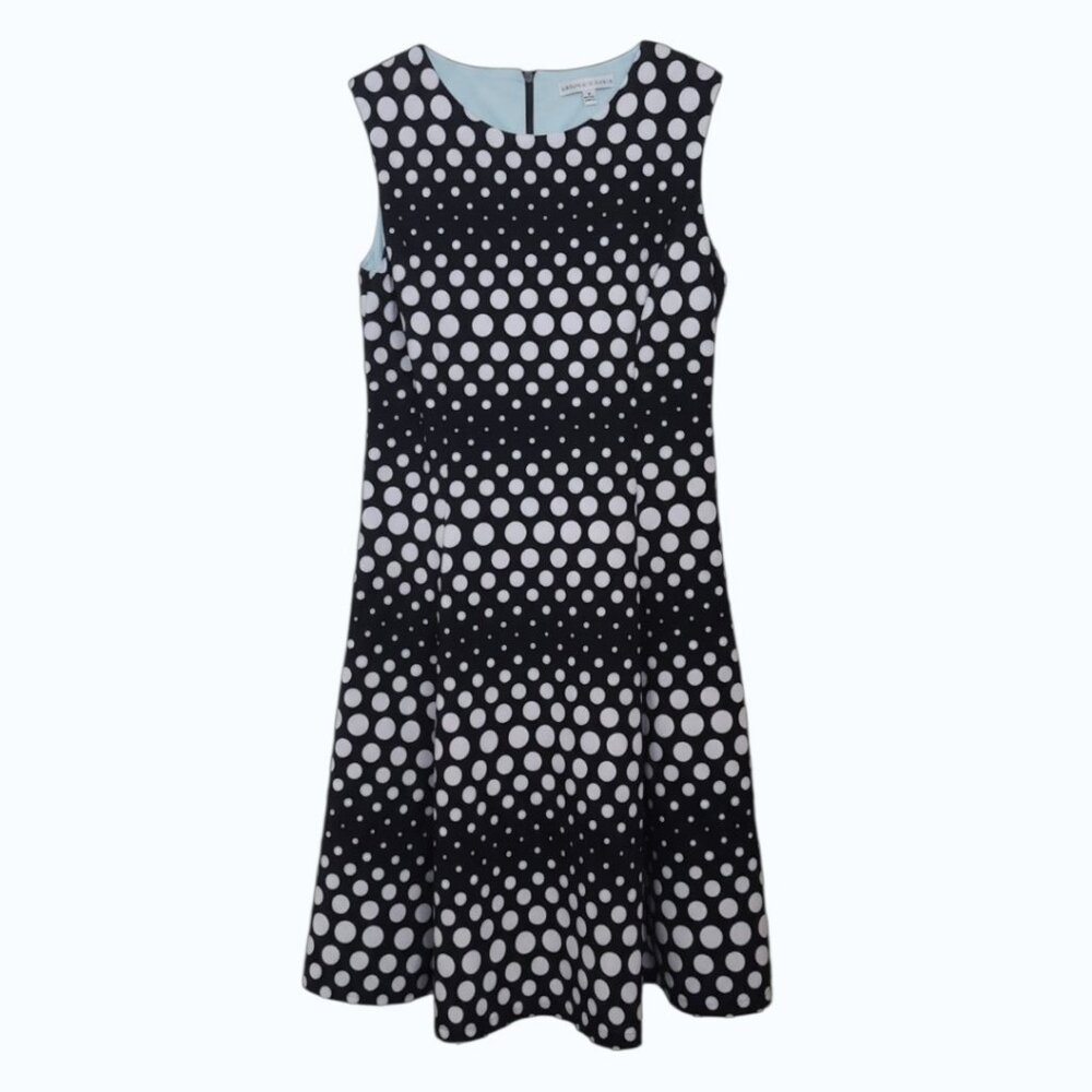 Sandra Daren Sheath Polka Dot Dress Size 6 Length 38"